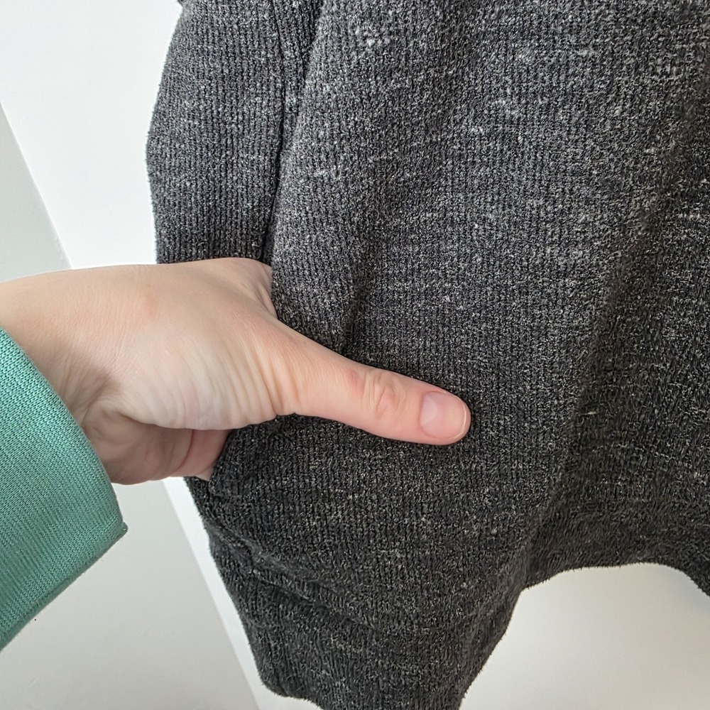 Nike Gray Funnel Neck 1/4 Zip Athleisure Lounge Oversized Pullover Size Large - Picture 6 of 10